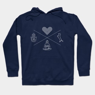 Love, Yoga and Dog Hoodie